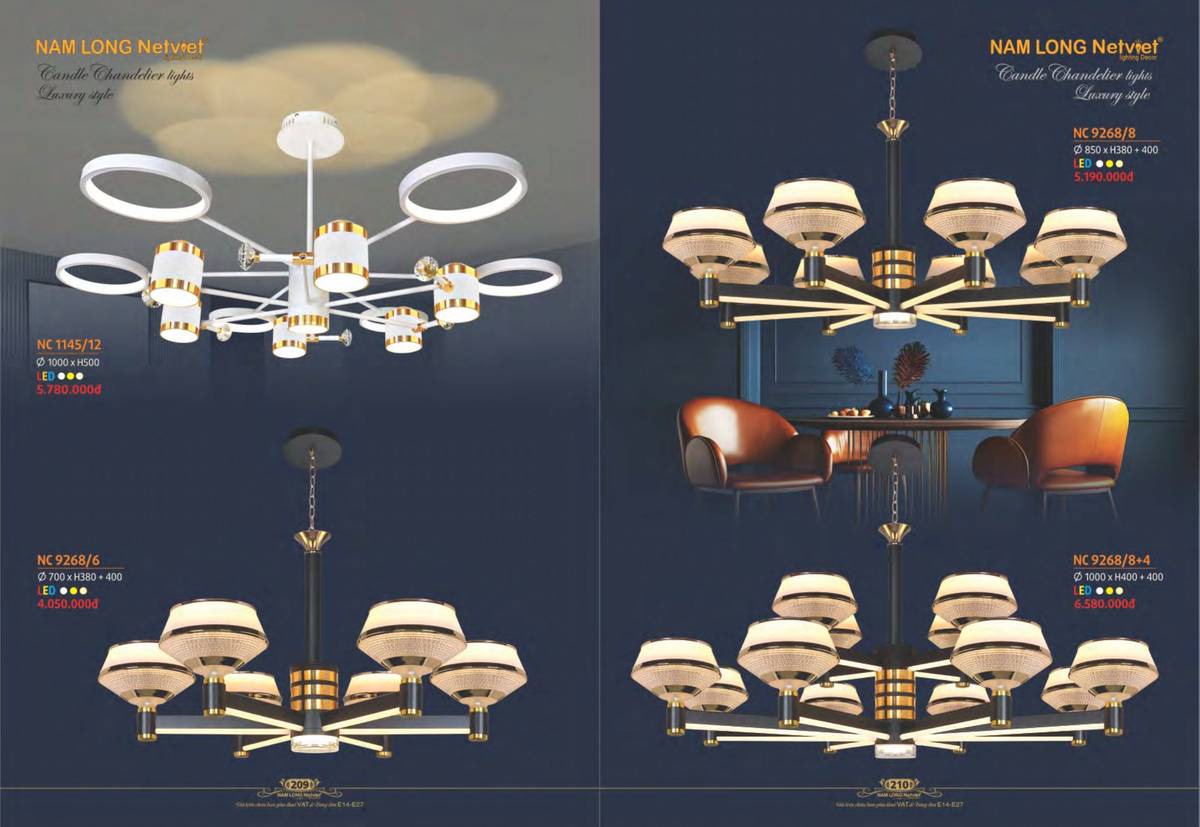 Đèn chùm NAM LONG Net Viet Catalogue và Bảng giá tại Bình Dương /Page 107